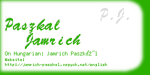paszkal jamrich business card